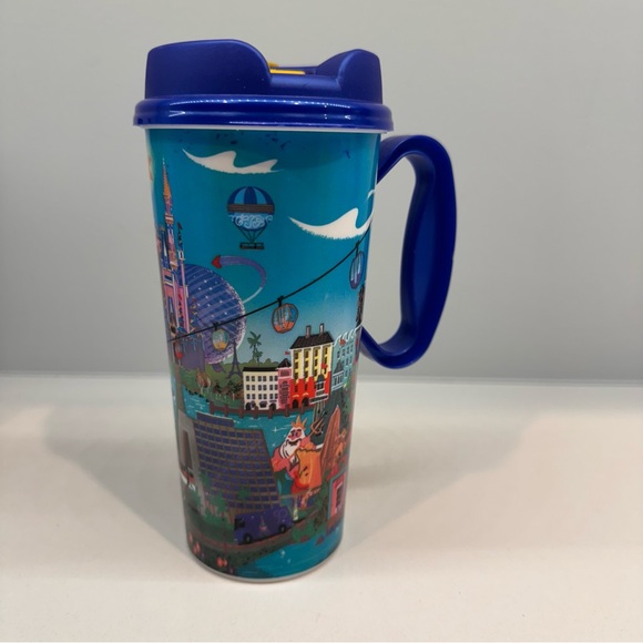Disney World 50th Anniversary Refillable Mug Mickey Minnie Resort Cup Excellent - Picture 4 of 8